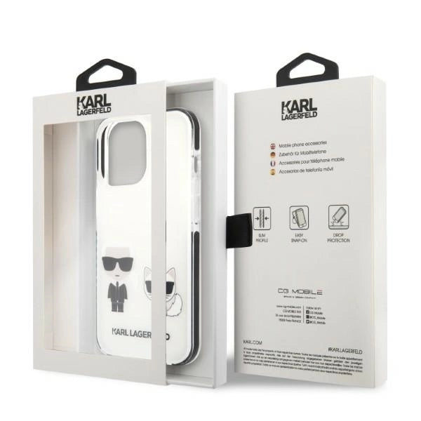 Karl Lagerfeld KLHCP13LTPEKCW iPhone 13 Pro / 13 6.1" hardcase white/white Karl&Choupette_7