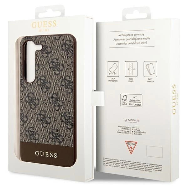 Guess GUHCS23MG4GLBR S23+ S916 brown/brown hardcase 4G Stripe Collection_7
