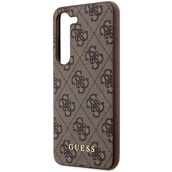 Guess GUHCS23SG4GFBR S23 S911 brown/brown hard case 4G Metal Gold Logo_5