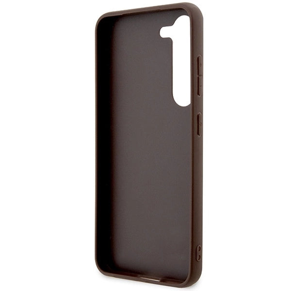 Guess GUHCS23SG4GFBR S23 S911 brown/brown hard case 4G Metal Gold Logo_6