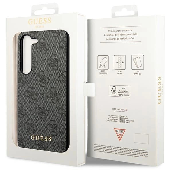 Guess GUHCS23SG4GFGR S23 S911 grey/grey hardcase 4G Metal Gold Logo_7