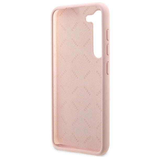 Guess GUHCS23SLSLMGPP S23 S911 pink/pink hardcase Silicone Script Metal Logo_6