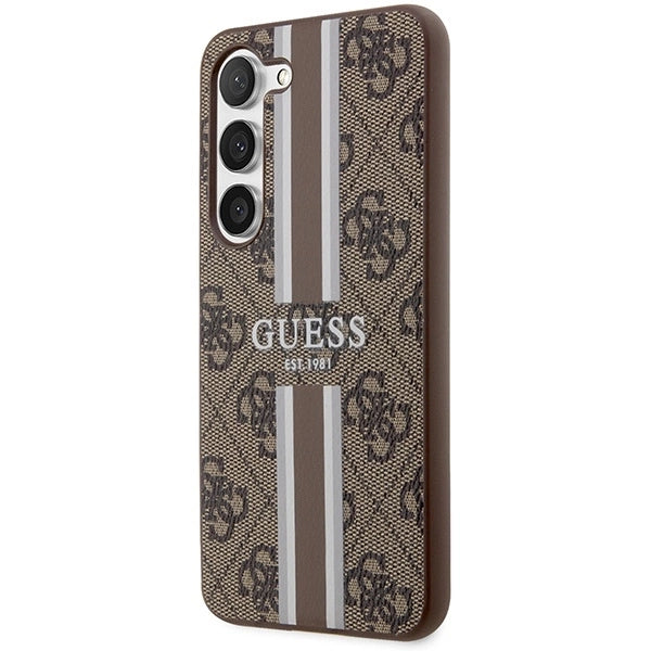 Guess GUHCS23SP4RPSW S23 S911 brown/brown hardcase 4G Printed Stripe_1