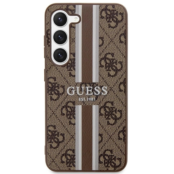 Guess GUHCS23SP4RPSW S23 S911 brown/brown hardcase 4G Printed Stripe_2