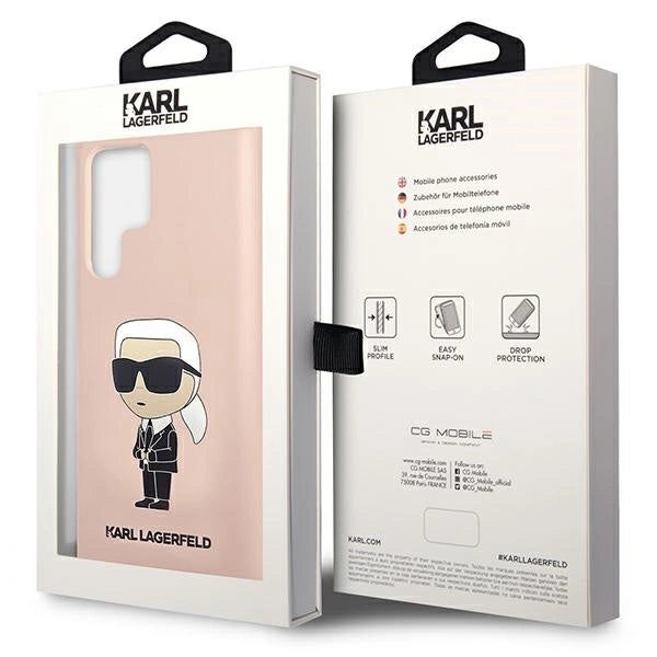 Karl Lagerfeld KLHCS23LSNIKBCP Sam S23 S918 Ultra hardcase pink/pink Silicone Ikonik_7