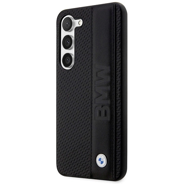 Case BMW BMHCS23M22RDPK S23+ S916 black/black hardcase Leather Textured & Stripe_1