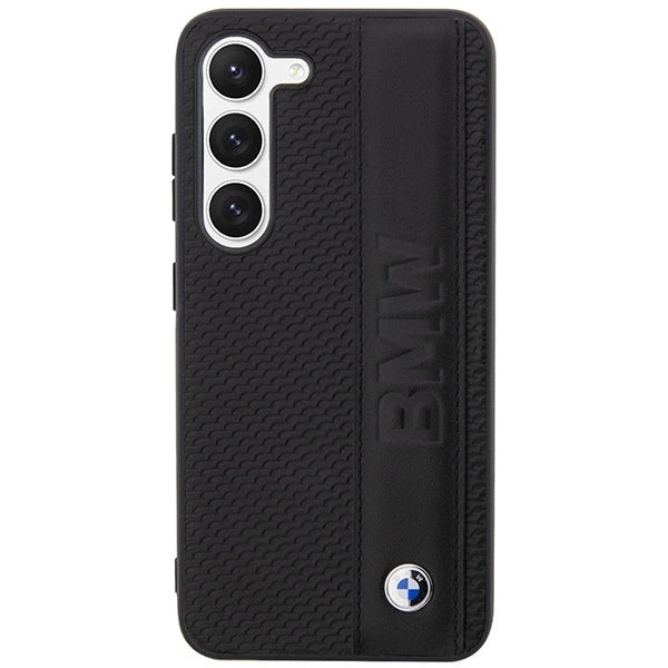 Case BMW BMHCS23M22RDPK S23+ S916 black/black hardcase Leather Textured & Stripe_2