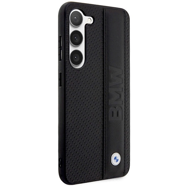 Case BMW BMHCS23M22RDPK S23+ S916 black/black hardcase Leather Textured & Stripe_3