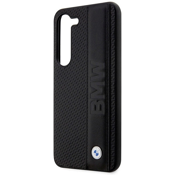 Case BMW BMHCS23M22RDPK S23+ S916 black/black hardcase Leather Textured & Stripe_5