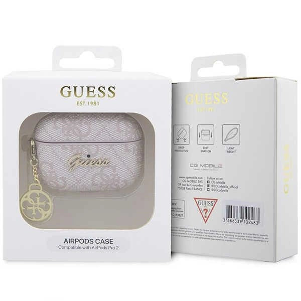 Guess GUAP2G4GSMP AirPods Pro 2 cover pink/pink 4G Charm Collection_3
