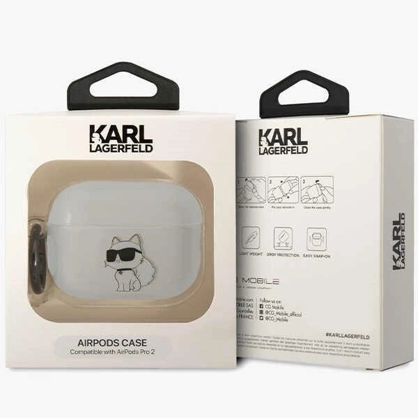 Karl Lagerfeld KLAP2HNCHTCT Airpods Pro 2 cover transparent Ikonik Choupette_3