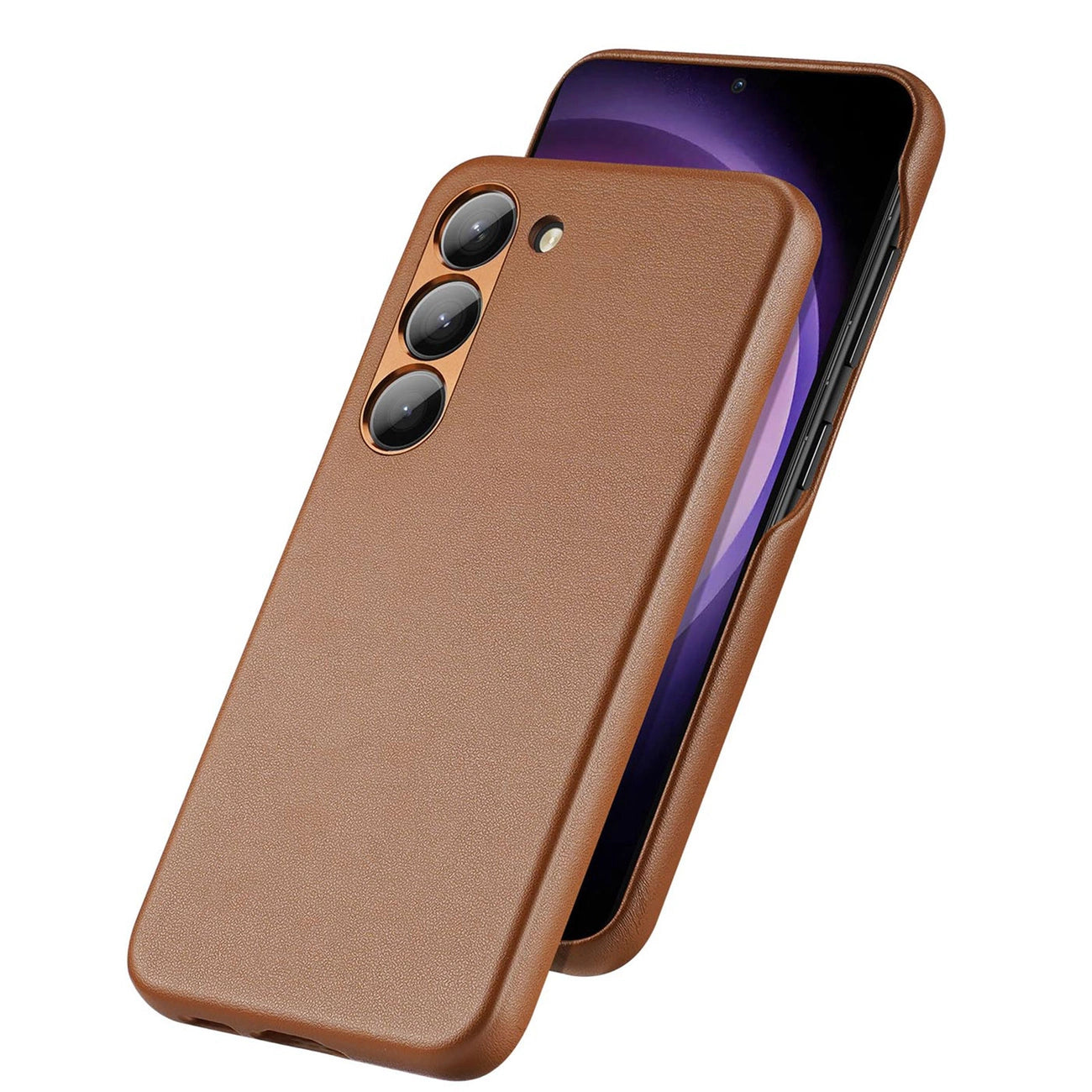 Dux Ducis Grit case for Samsung Galaxy S23+ elegant case made of artificial leather brown_1