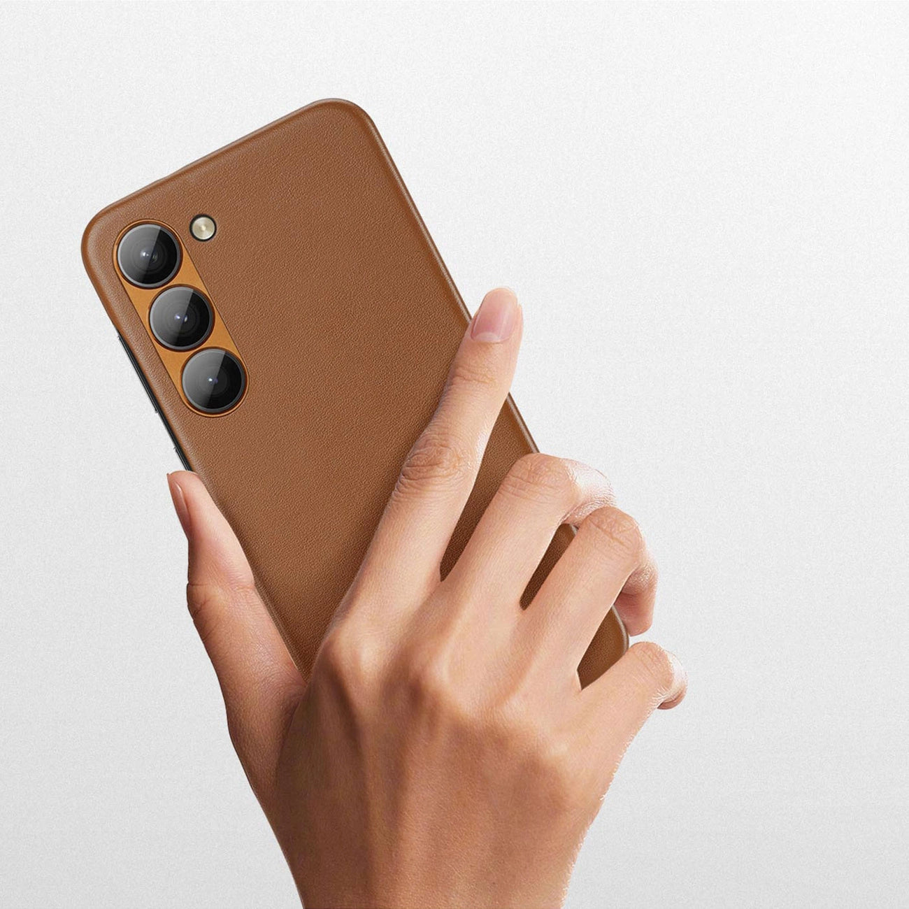 Dux Ducis Grit case for Samsung Galaxy S23+ elegant case made of artificial leather brown_2