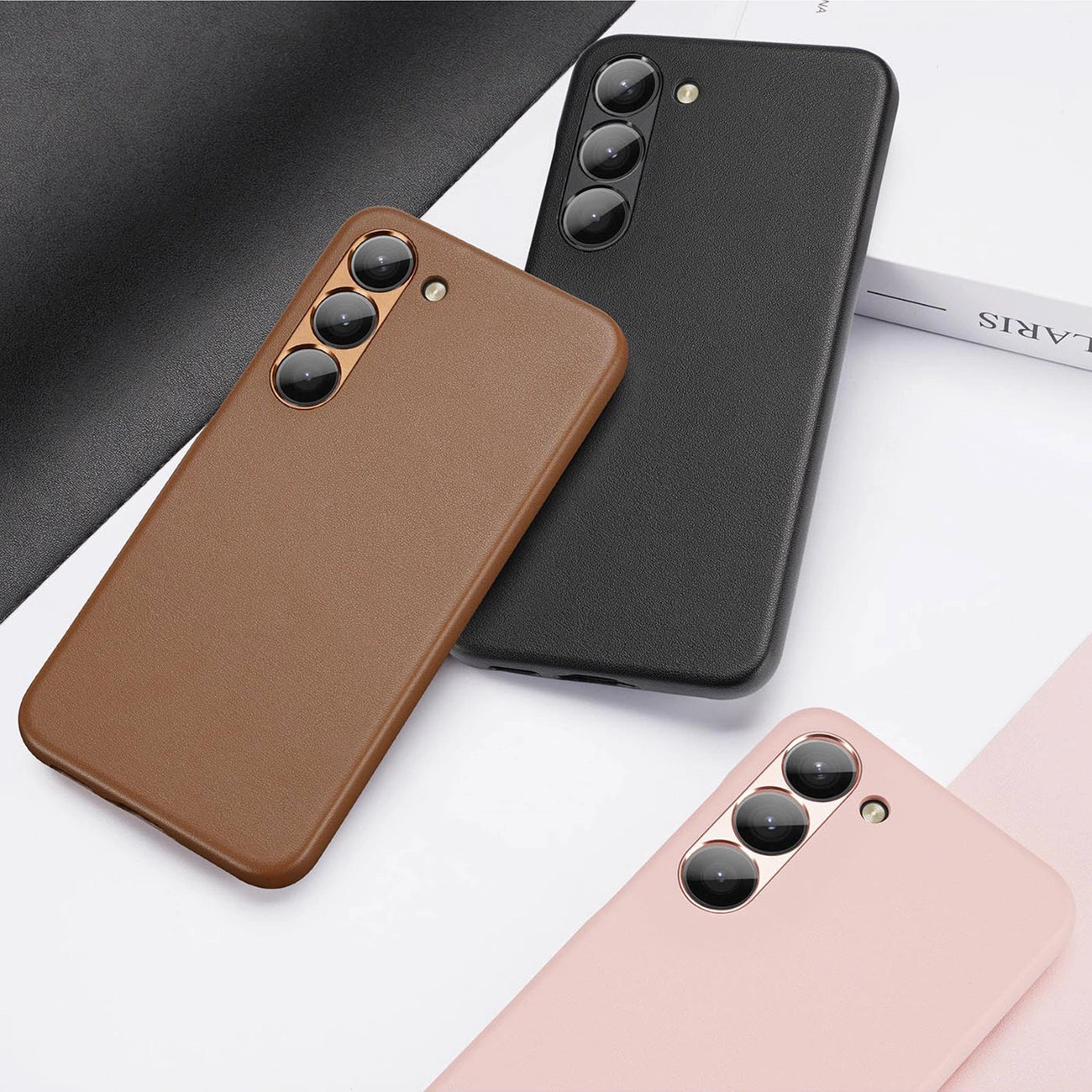 Dux Ducis Grit case for Samsung Galaxy S23+ elegant case made of artificial leather brown_3