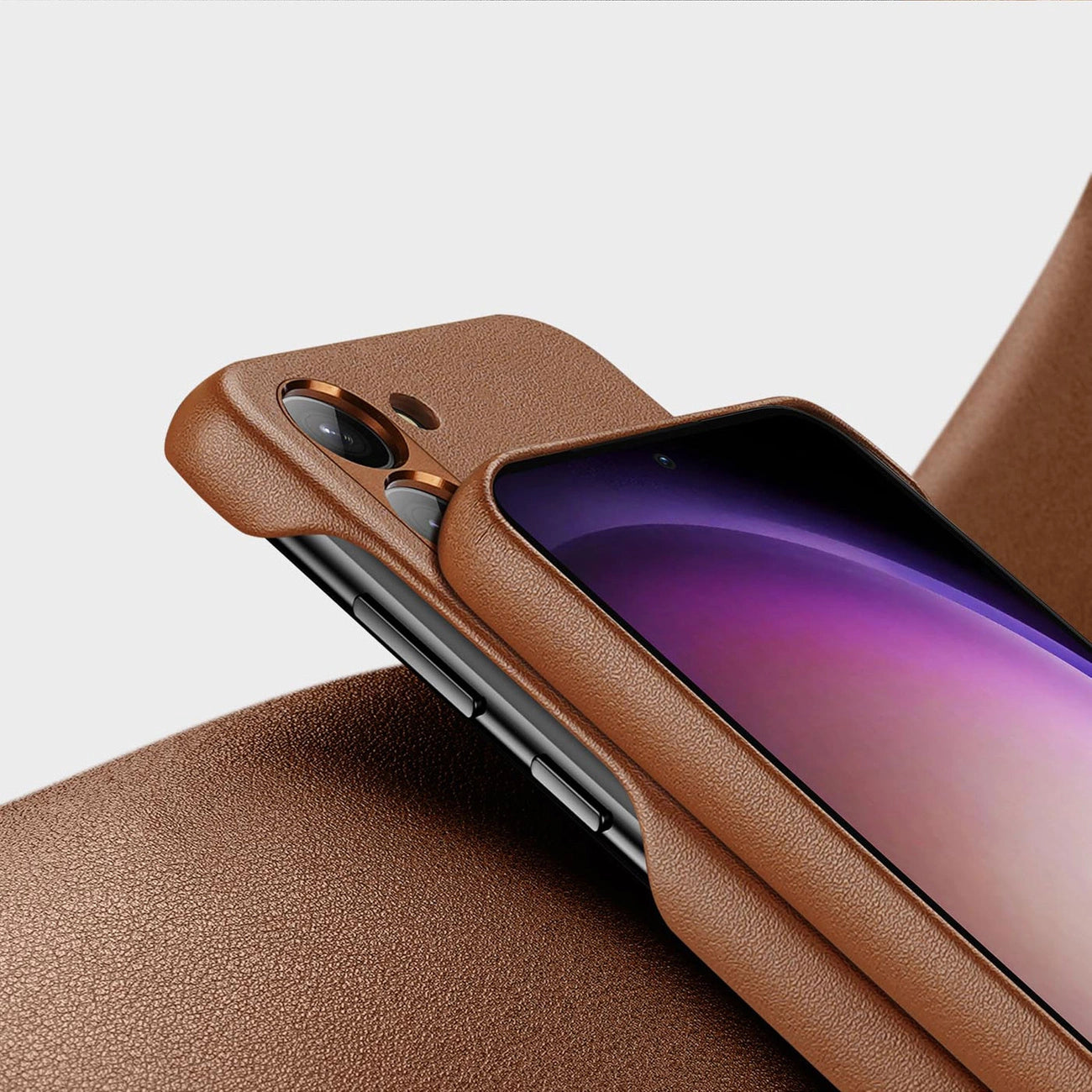 Dux Ducis Grit case for Samsung Galaxy S23+ elegant case made of artificial leather brown_7