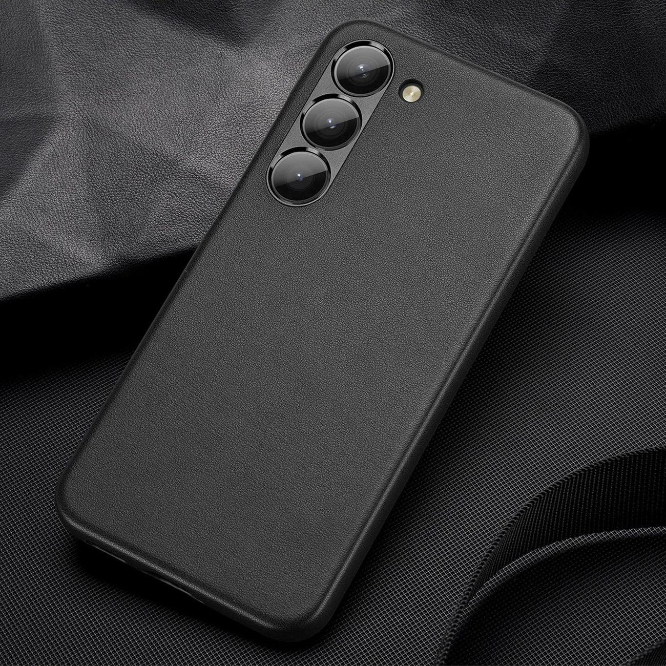Dux Ducis Grit case for Samsung Galaxy S23+ elegant case made of artificial leather black_9