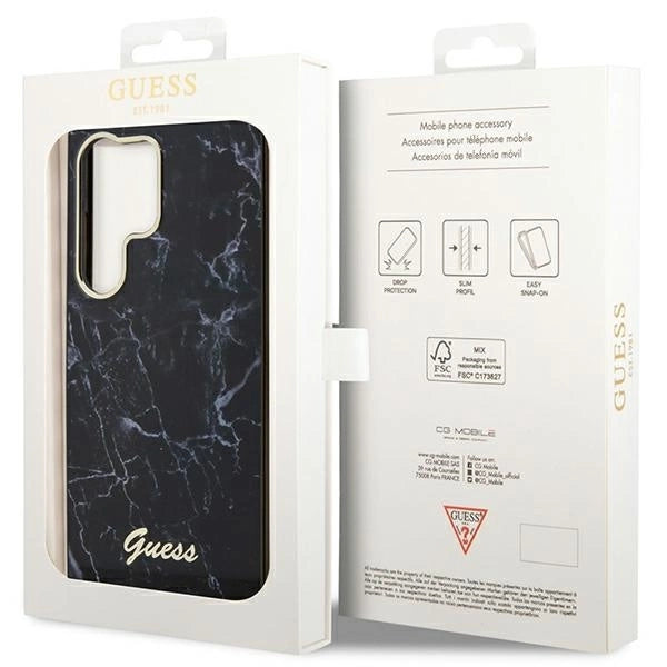 Guess GUHCS23LPCUMAK S23 Ultra S918 black/black hardcase Marble_8