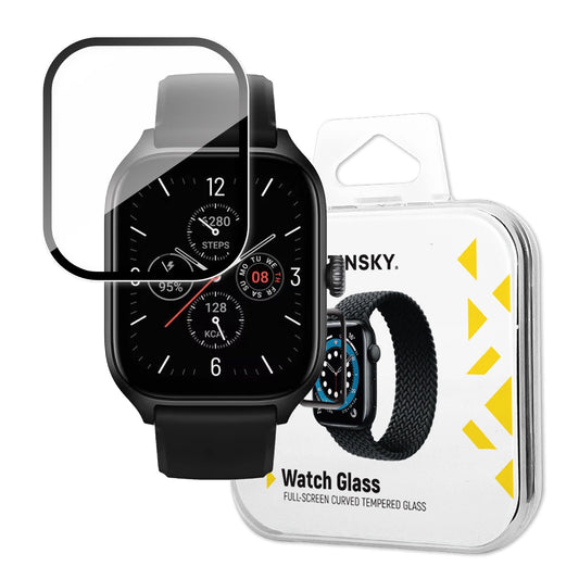 Wozinsky Full Glue Tempered Glass Tempered Glass For Xiaomi Amazfit GTS 4 9H Full Screen Cover With Black Frame_0
