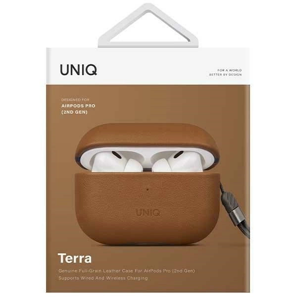 Uniq Terra Genuine Leather case for AirPods Pro 2 - brown_5