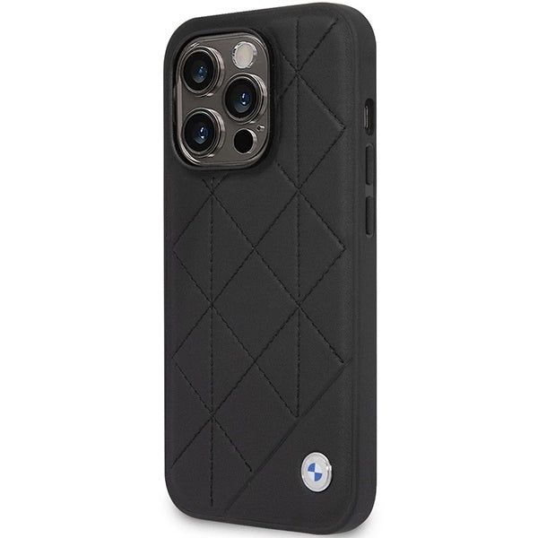 Case BMW BMHCP14L22RQDK iPhone 14 Pro 6.1" black/black Leather Quilted_1