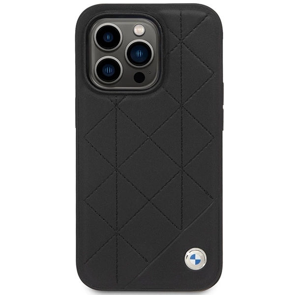 Case BMW BMHCP14L22RQDK iPhone 14 Pro 6.1" black/black Leather Quilted_2