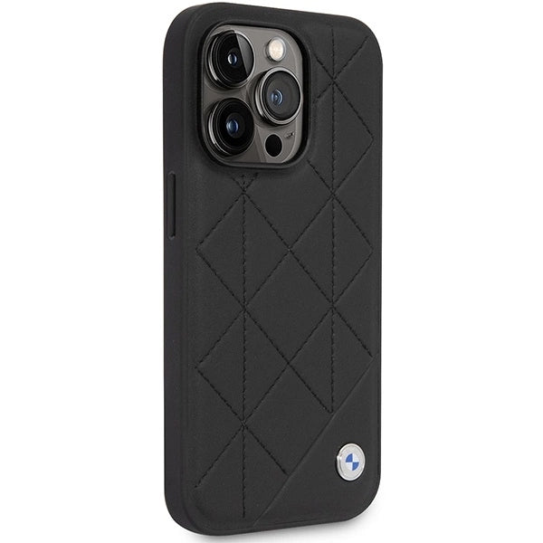 Case BMW BMHCP14L22RQDK iPhone 14 Pro 6.1" black/black Leather Quilted_3