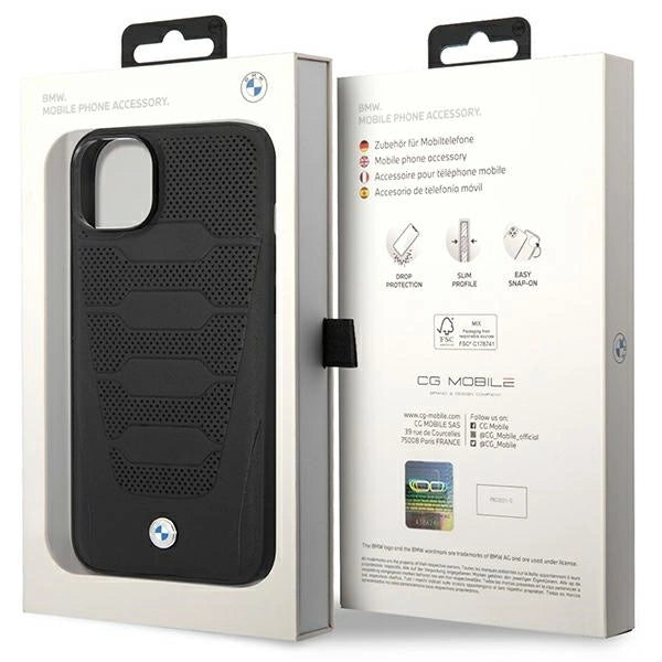 Case BMW BMHCP14S22RPSK iPhone 14 6.1" black/black Leather Seats Pattern_7