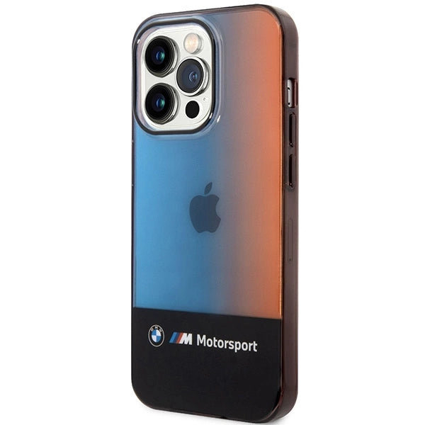 BMW Half Tricolor Case for iPhone 14 Pro Max 6.7" - Black_1