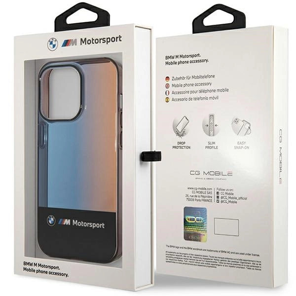 BMW Half Tricolor Case for iPhone 14 Pro Max 6.7" - Black_7