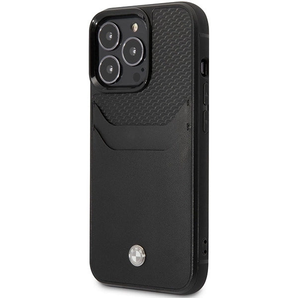 Case BMW BMHCP14X22RSEPK iPhone 14 Pro Max 6.7" black/black Leather Card Slot_1
