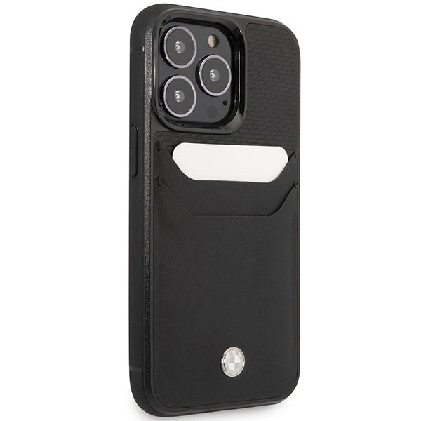Case BMW BMHCP14X22RSEPK iPhone 14 Pro Max 6.7" black/black Leather Card Slot_3
