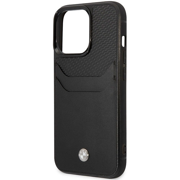 Case BMW BMHCP14X22RSEPK iPhone 14 Pro Max 6.7" black/black Leather Card Slot_5