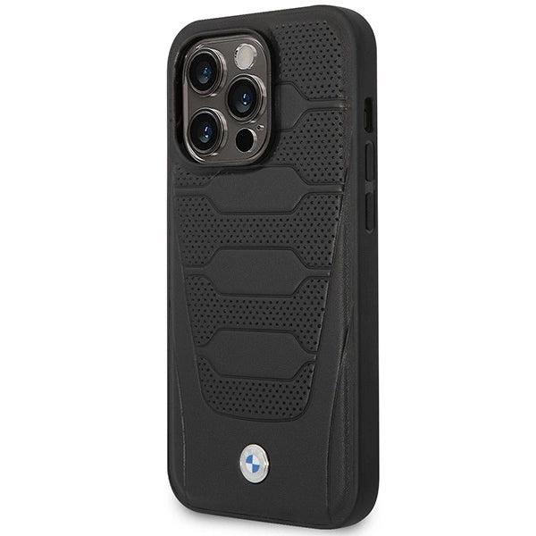 Case BMW BMHMP14L22RPSK iPhone 14 Pro 6.1" black/black Leather Seats Pattern MagSafe_1