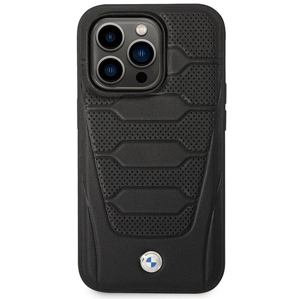 Case BMW BMHMP14L22RPSK iPhone 14 Pro 6.1" black/black Leather Seats Pattern MagSafe_2