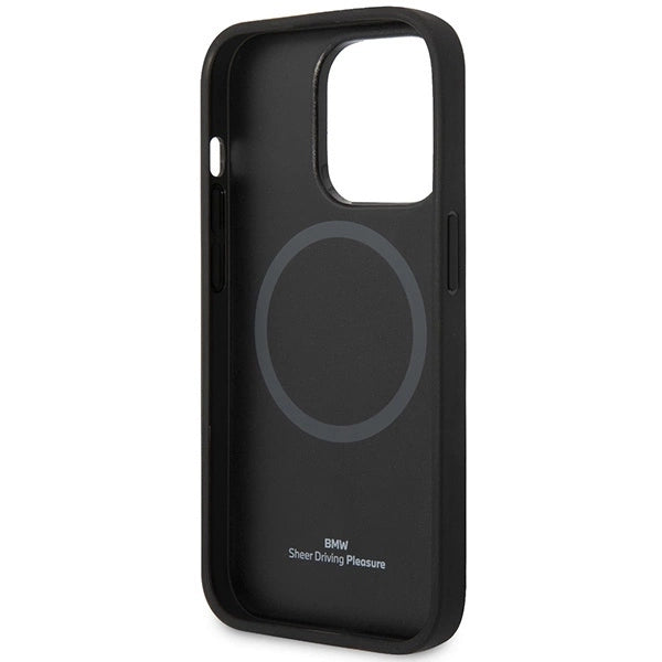 Case BMW BMHMP14L22RPSK iPhone 14 Pro 6.1" black/black Leather Seats Pattern MagSafe_6