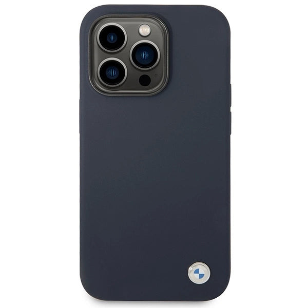 Case BMW BMHMP14LSILNA iPhone 14 Pro 6.1" navy blue/navy Silicone Metal Logo MagSafe_2