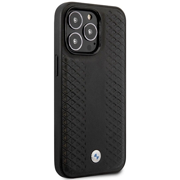 Case BMW BMHMP14X22RFGK iPhone 14 Pro Max 6.7" black/black Leather Diamond Pattern MagSafe_3