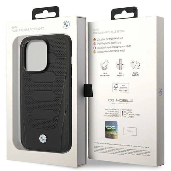 Case BMW BMHMP14X22RPSK iPhone 14 Pro Max 6.7" black/black Leather Seats Pattern MagSafe_7