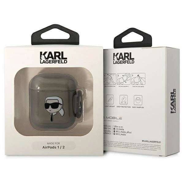 Karl Lagerfeld KLA2HNIKTCK AirPods 1/2 cover black/black Karl`s Head_2