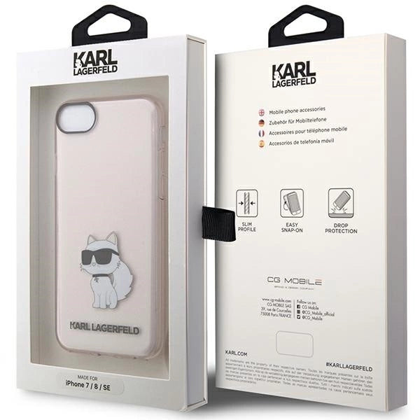 Karl Lagerfeld KLHCI8HNCHTCP iPhone 7/8/ SE 2020 / SE 2022 pink/pink hardcase Ikonik Choupette_7