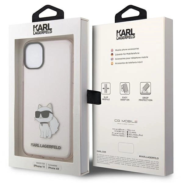 Karl Lagerfeld KLHCN61HNCHTCP iPhone 11 / Xr 6.1" pink/pink hardcase Ikonik Choupette_7