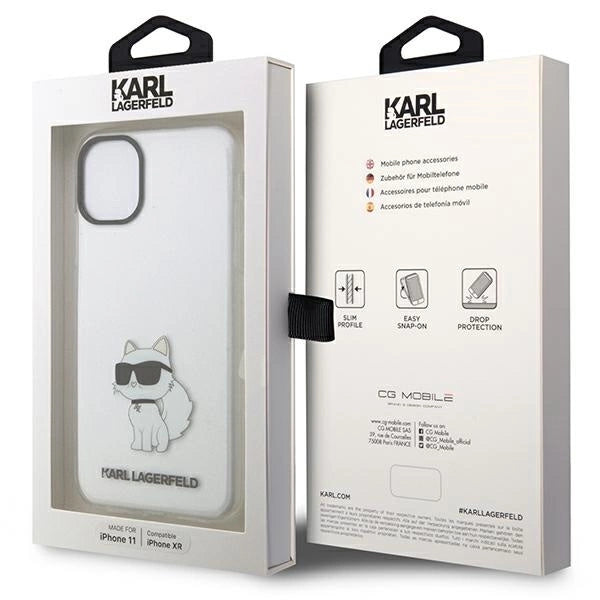 Karl Lagerfeld case for iPhone 11 / XR from the Ikonik Choupette series - transparent_14