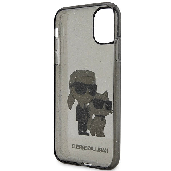 Karl Lagerfeld KLHCN61HNKCTGK iPhone 11 / Xr 6.1" black/black hardcase Gliter Karl&Choupette_6