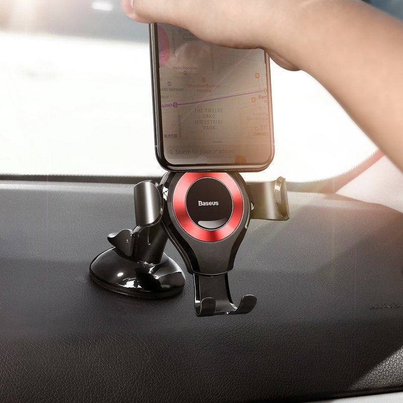 Baseus Osculum SUYL-XP09 gravity car holder for windshield or dashboard - red_12