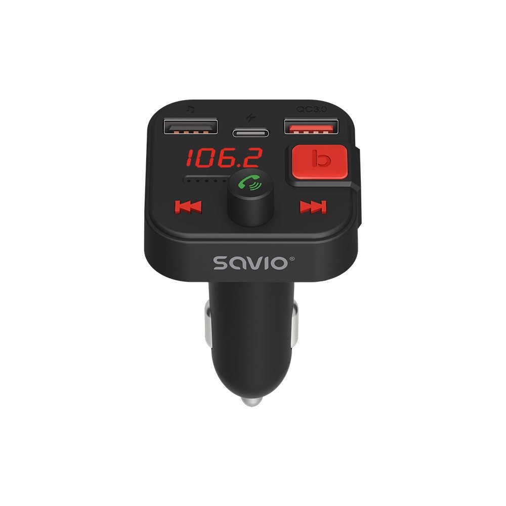 TRANSMISOR FM COCHE CON CARGA RÃPIDA SAVIO TR-15_0