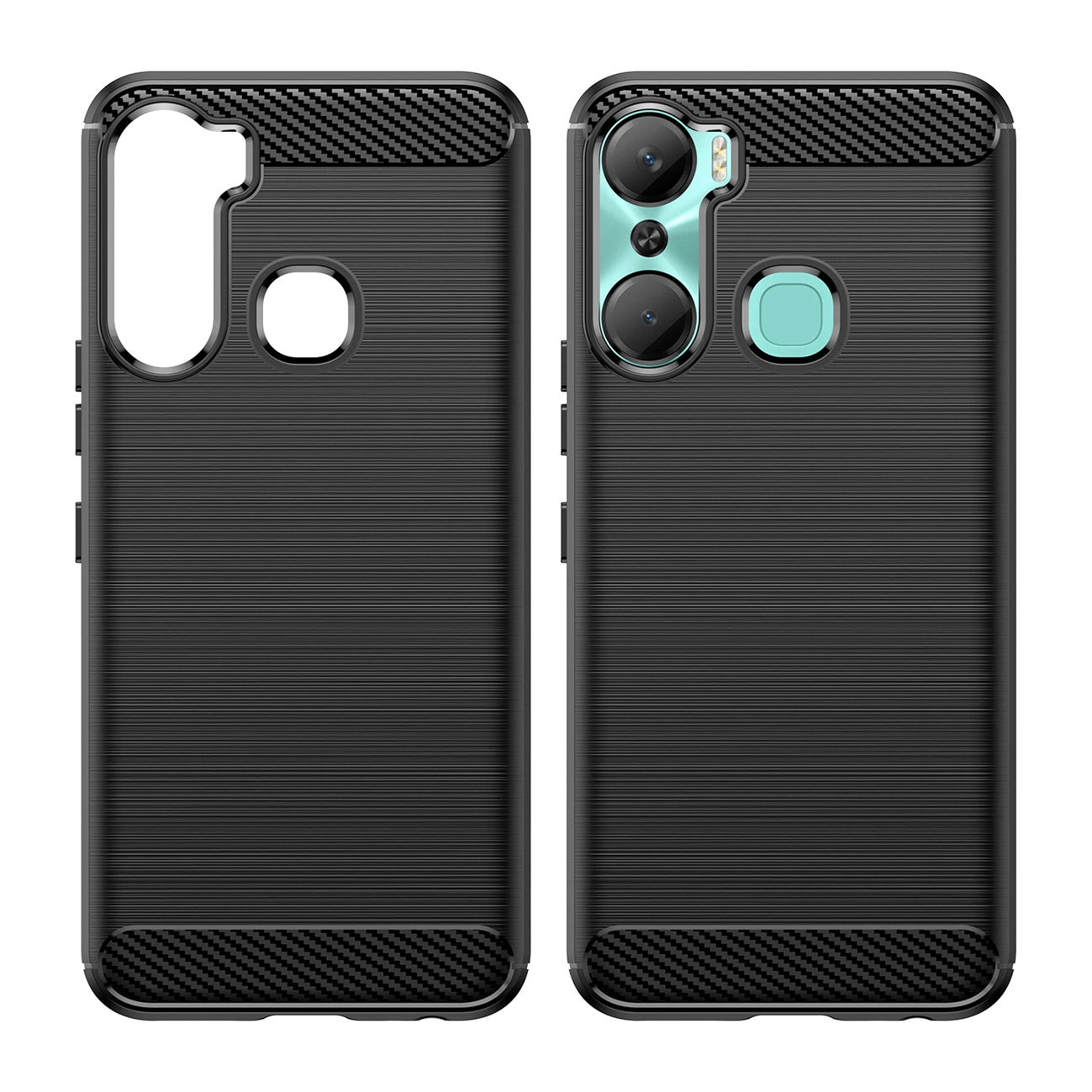 Carbon Case case for Infinix Hot 12 Pro flexible silicone carbon cover black_7