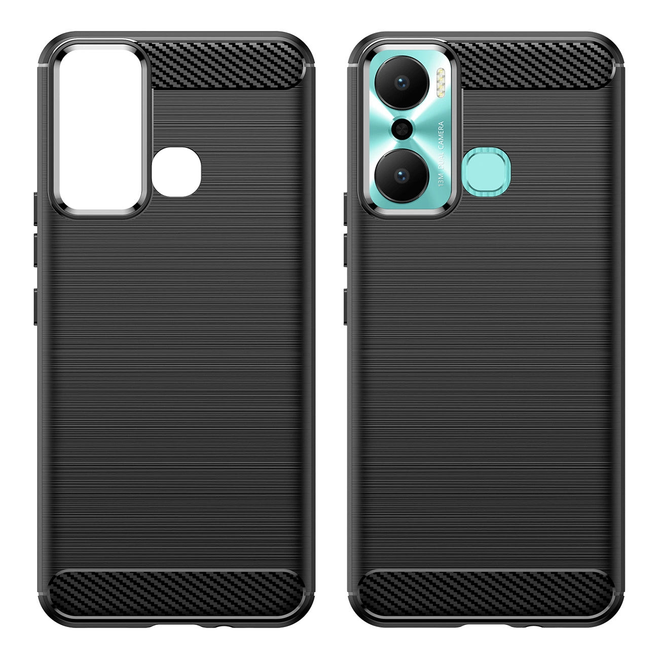 Carbon Case case for Infinix Hot 20 Play flexible silicone carbon cover black_7