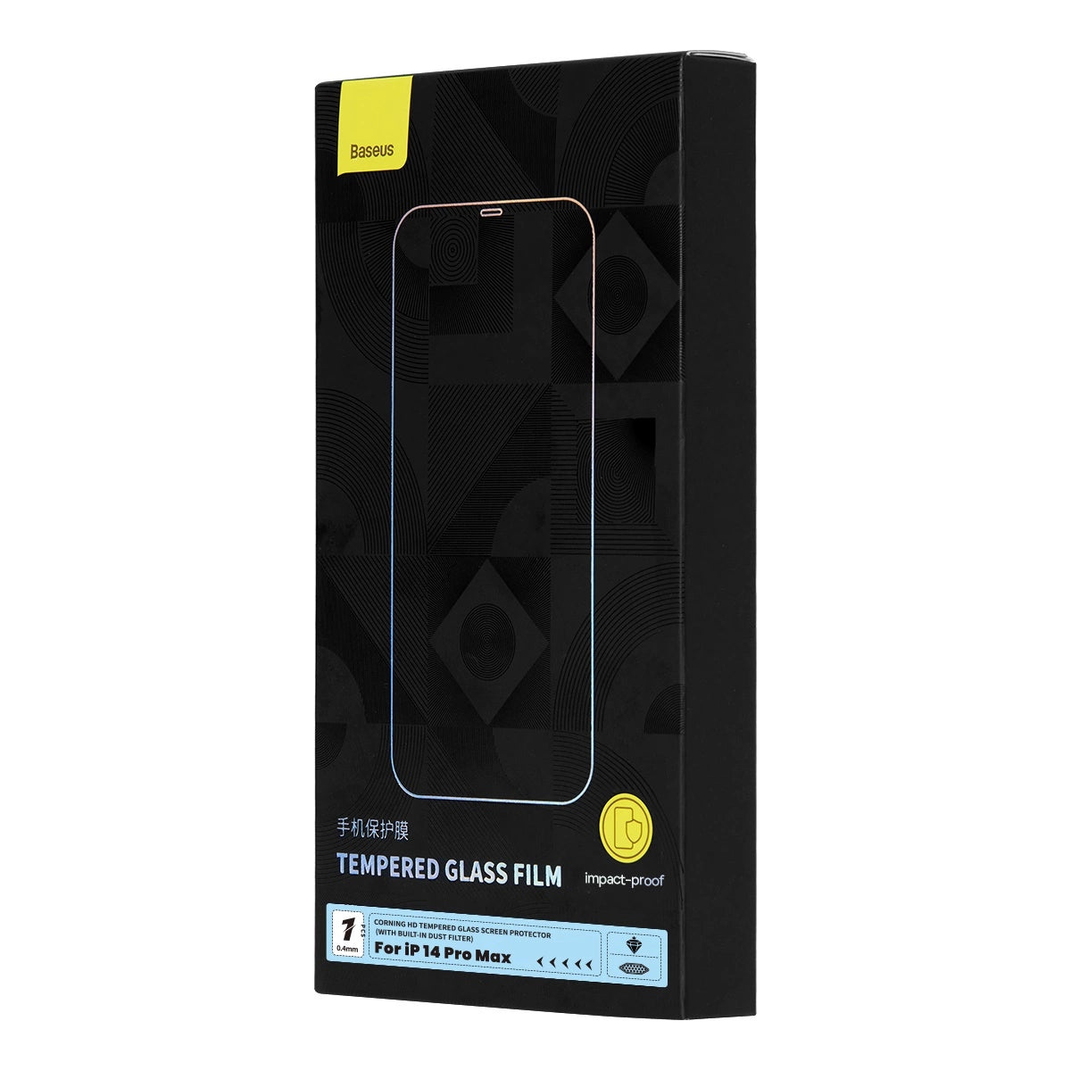 Baseus Full Screen Tempered Glass for iPhone 14 Pro Max with Speaker Cover 0.4mm + Mounting Kit_4