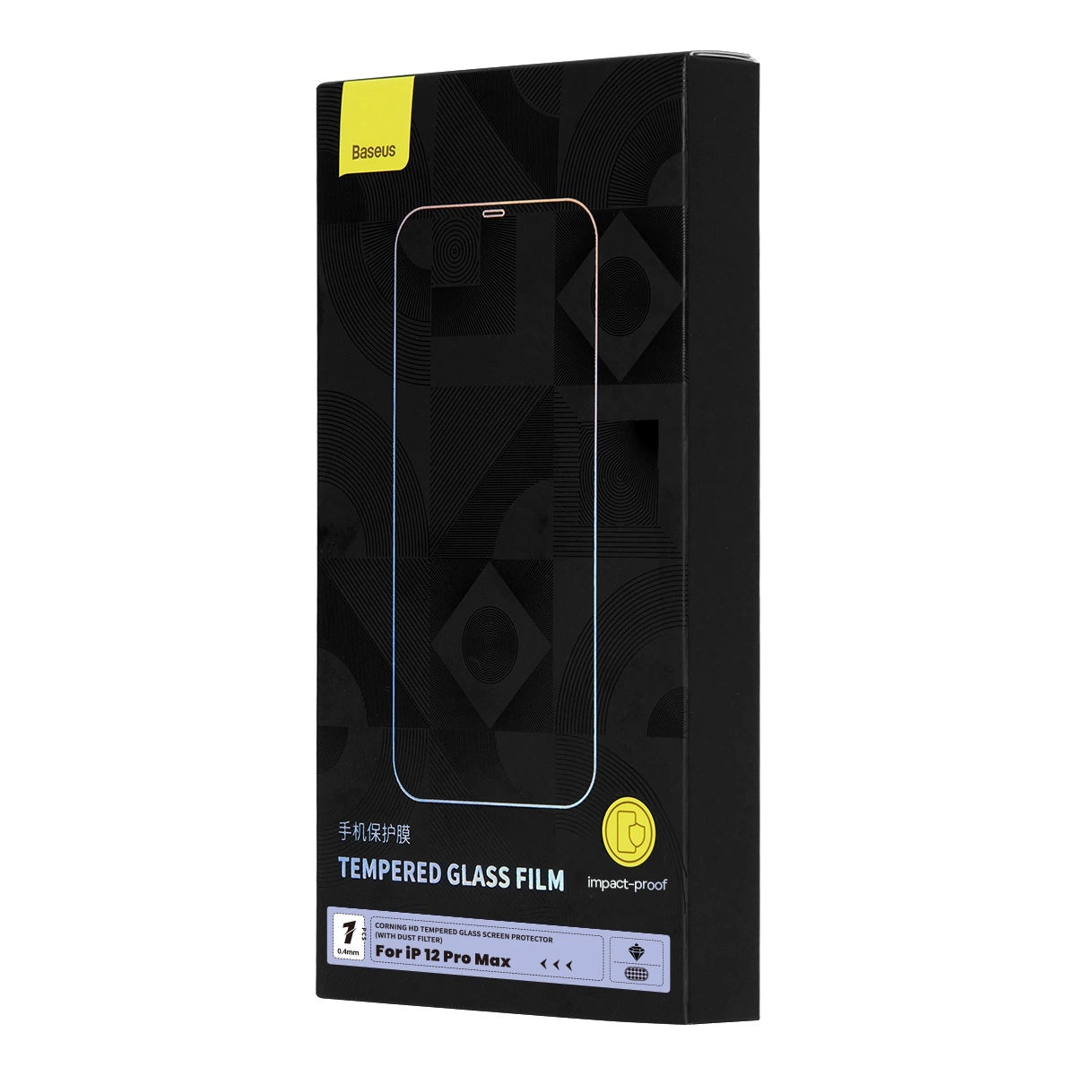 Baseus Full Screen Tempered Glass for iPhone 12 Pro Max with Speaker Cover 0.4mm + Mounting Kit_8