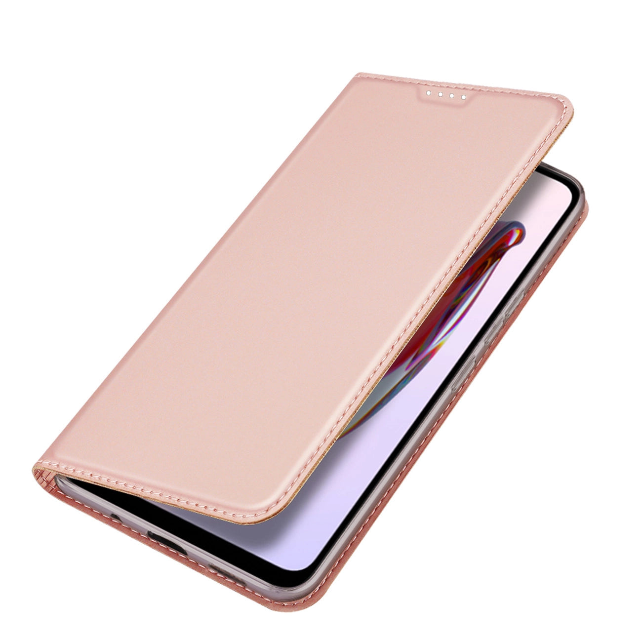 Dux Ducis Skin Pro Case For Xiaomi Redmi 11A / Poco C55 / Redmi 12C Cover Flip Card Wallet Stand Pink_3